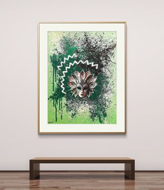 Quadro su tela con maschera veneziana