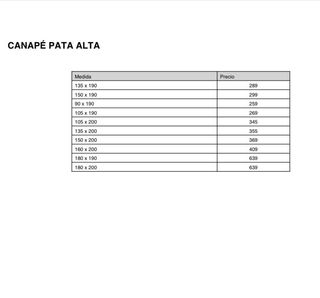 Canapé abatible Muebles Aiko 30 pata alta