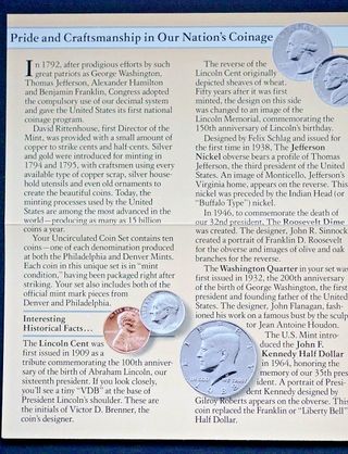 cartera USA US Mint 1988 D&P Monedas juego America