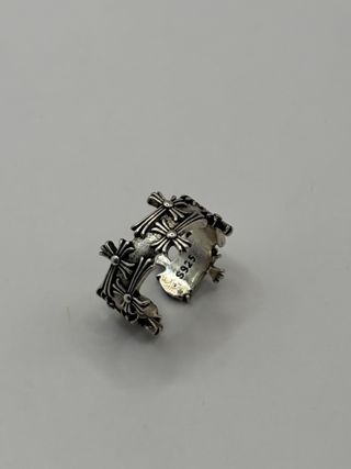 Anello Fascia Argento S925 Croci Gotiche