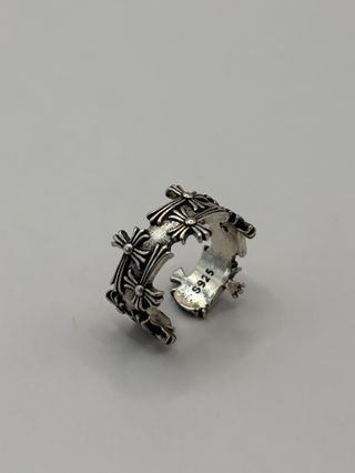 Anello Fascia Argento S925 Croci Gotiche