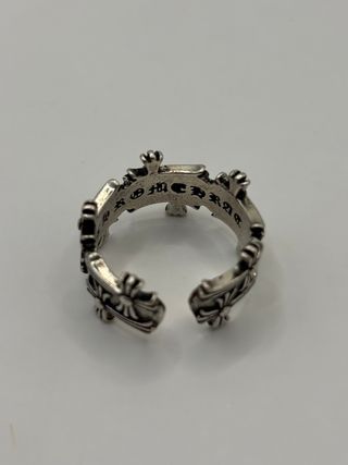 Anello Fascia Argento S925 Croci Gotiche