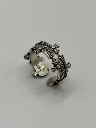 Anello Fascia Argento S925 Croci Gotiche