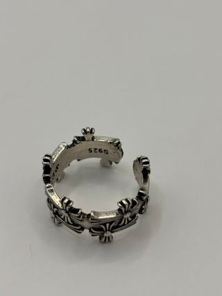 Anello Fascia Argento S925 Croci Gotiche