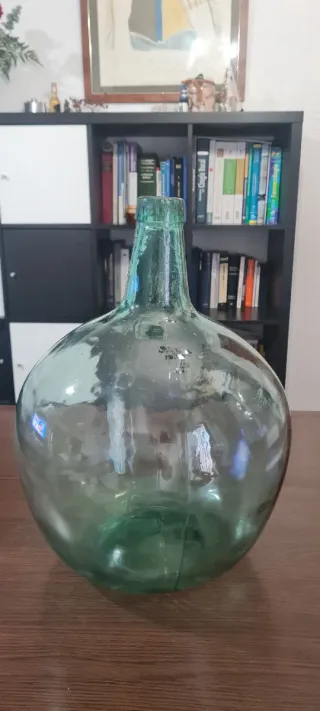 Damajuana Vidrio Turquesa Soplado Vintage 16L