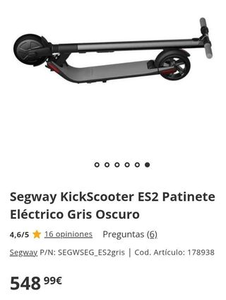 Ninebot ES2 Patinete Eléctrico