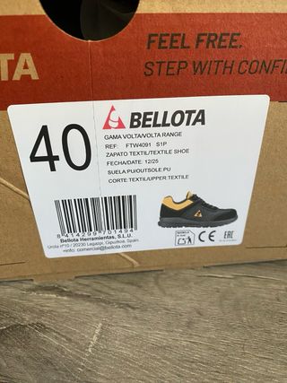 Zapatos de seguridad Bellota T40 Negro/Amarillo