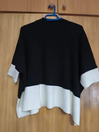 Jersey chaleco negro y blanco talla única