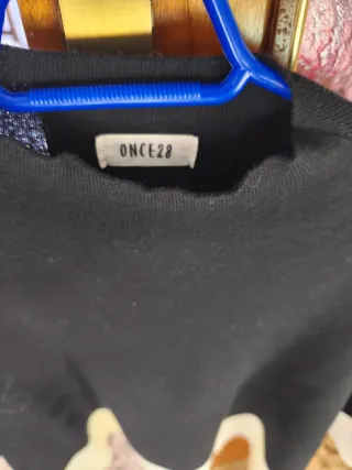 Jersey chaleco negro y blanco talla única