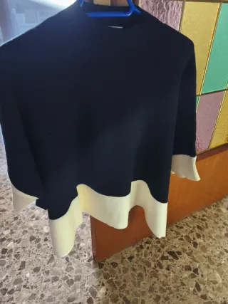 Jersey chaleco negro y blanco talla única