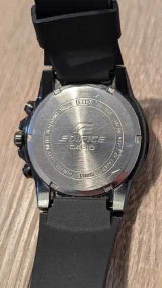 Reloj Casio Edifice WR 100M Cronógrafo Negro