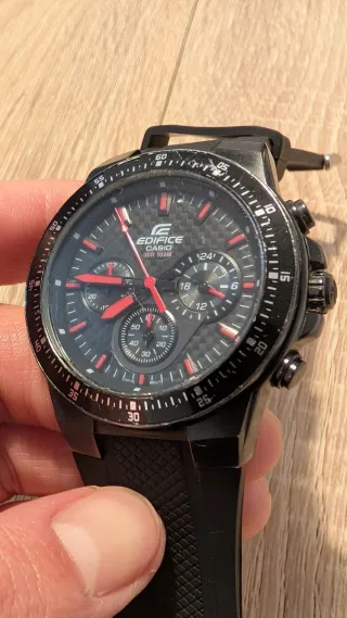Reloj Casio Edifice WR 100M Cronógrafo Negro