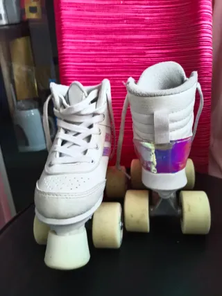 Patines 4 ruedas Oxelo Decathlon Blanco T30/31