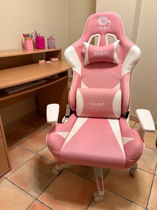 Silla Gaming Talius Rosa y Blanca