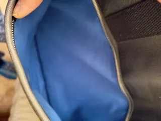 Bolso Cartera Portátil Negro , Gris y azul.