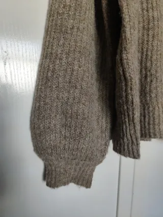 Jersey beige/marrón punto grueso