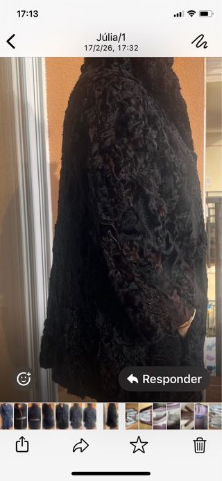 Chaquetón de astracán negro