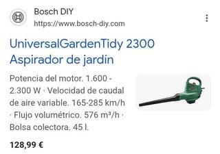 Bosch aspirador y soplador de hojas eléctrico 2300