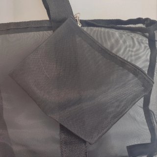 Bolso shopper de playa negro Primark con monedero