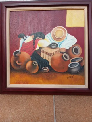 Quadri ad olio con cornici in legno