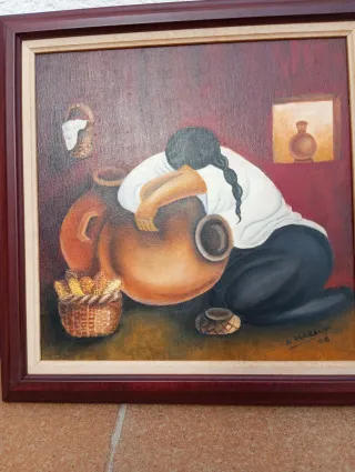 Quadri ad olio con cornici in legno