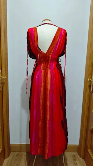 Vestido largo estampado