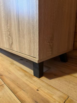 Mueble TV alto madera y metal