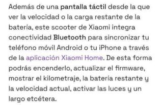 Patinete Xiaomi Lite 2ª Gen