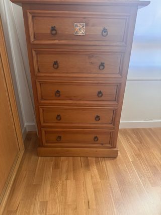 Cómoda Sinfonier Madera con Detalle Cerámica