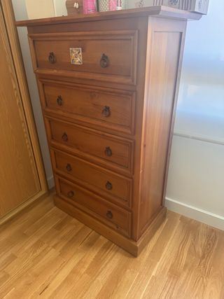 Cómoda Sinfonier Madera con Detalle Cerámica