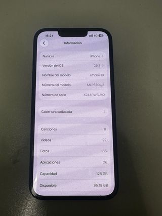 iPhone 13 84% Batería Original Negro