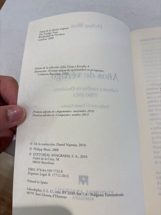 Años de Vertigo Cultura y Cambio en Occidente, ...