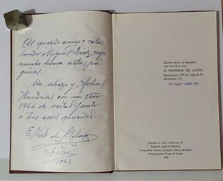 “ Mis bodas de oro” 1963 Dedicado E. Nieto Molina