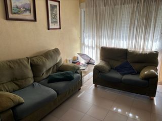 Se vende dos sofás de 2 y 3 plazas verde