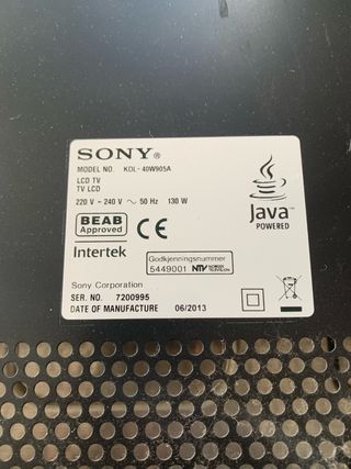 Cavi collegamento schede TV Sony KDL-40W905A