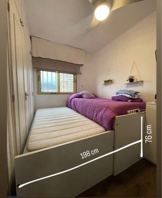 Cama nido con cajones blancos