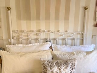 Cabecero metálico cama 135cm blanco