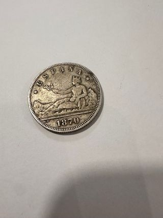 2 Pesetas 1870 Plata 835