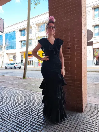 Falda flamenca volantes lunares