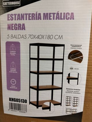 Estantería metálica Hans Plus 70x40x180cm