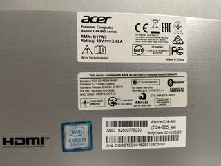 Acer Aspire C24-865 All-in-One 23.8″ i3 8GB 1TB Full HD