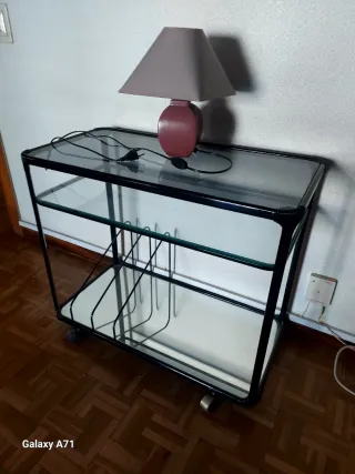 Conjunto dos mesas de cristal