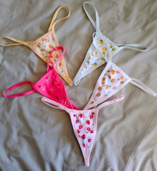 Braguita Tanga Estampado Fresas Talla M
