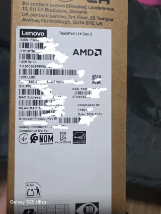 Portátil Lenovo Thinkpad L14 Gen 5