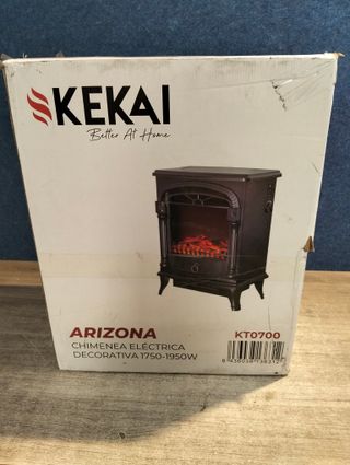 Chimenea eléctrica negra 1950 W, 37 x 23 x 51 cm | Kekai Arizona
