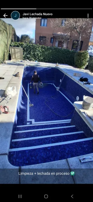 Lechada para piscinas