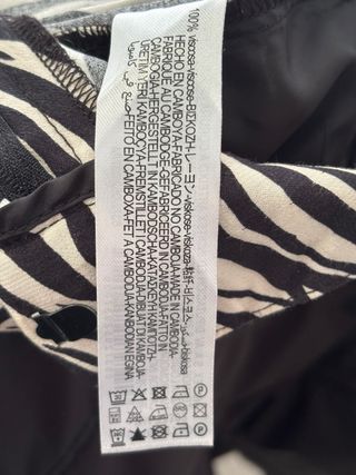 Pantalón Zara Estampado Cebra Talla M