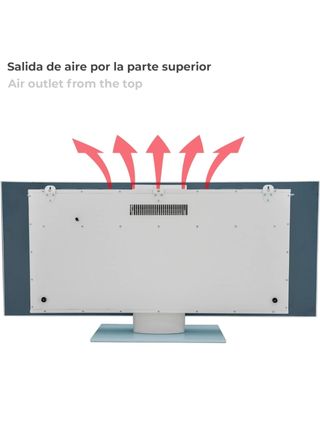 Kekai Chimenea Eléctrica de Pared Empotrable para Interior 1600W Alaska