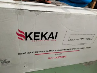 Kekai Chimenea Eléctrica de Pared Empotrable para Interior 1600W Alaska