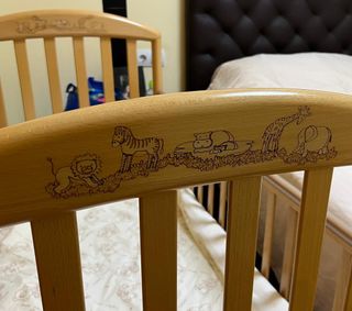 Cuna Pali Zoo Naturale 65 x 125 cm – Madera Natura